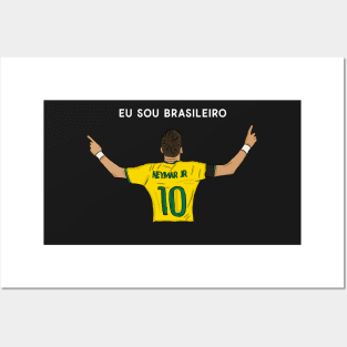 Neymar Jr Brazil Posters and Art